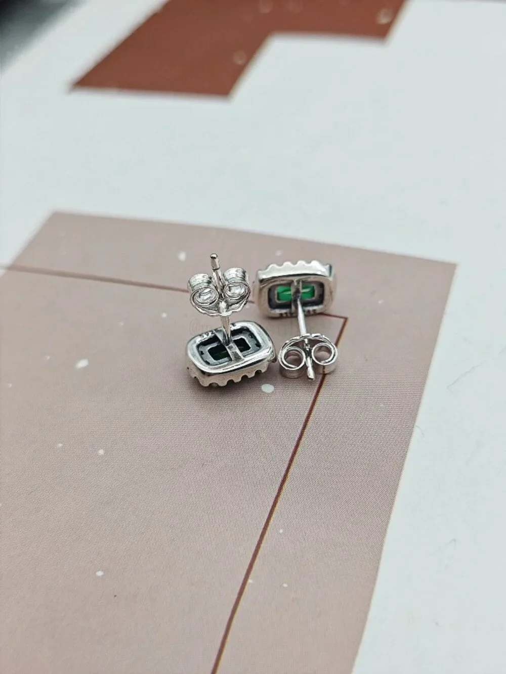 Pandora Sparkling Rectangular Stud Earrings